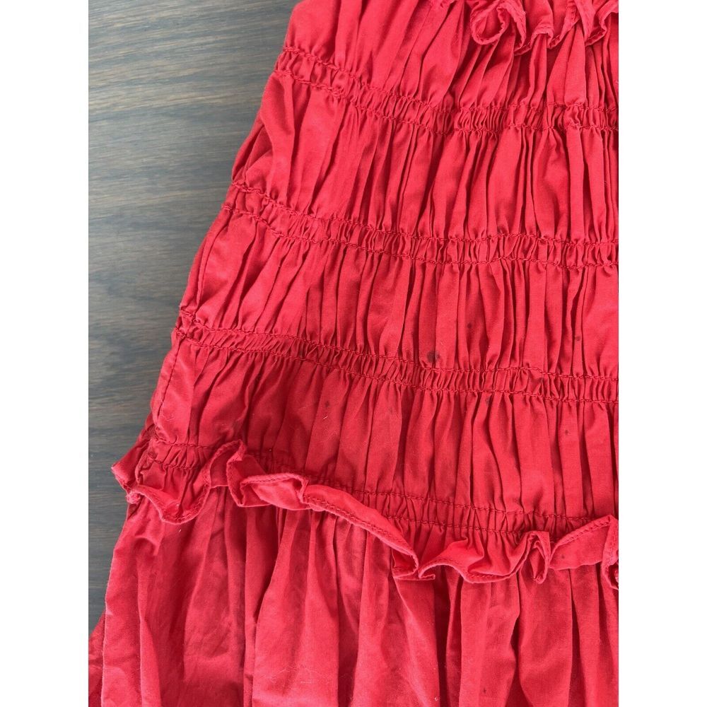 Doen Red Smocked Midi Dress - Picture 11 of 11
